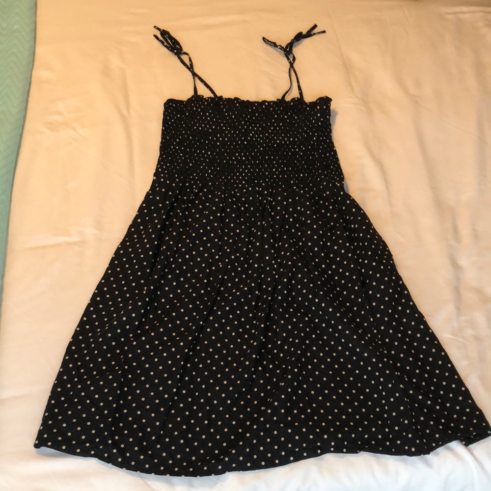 H&M dress, sz 6, black/white polka dots